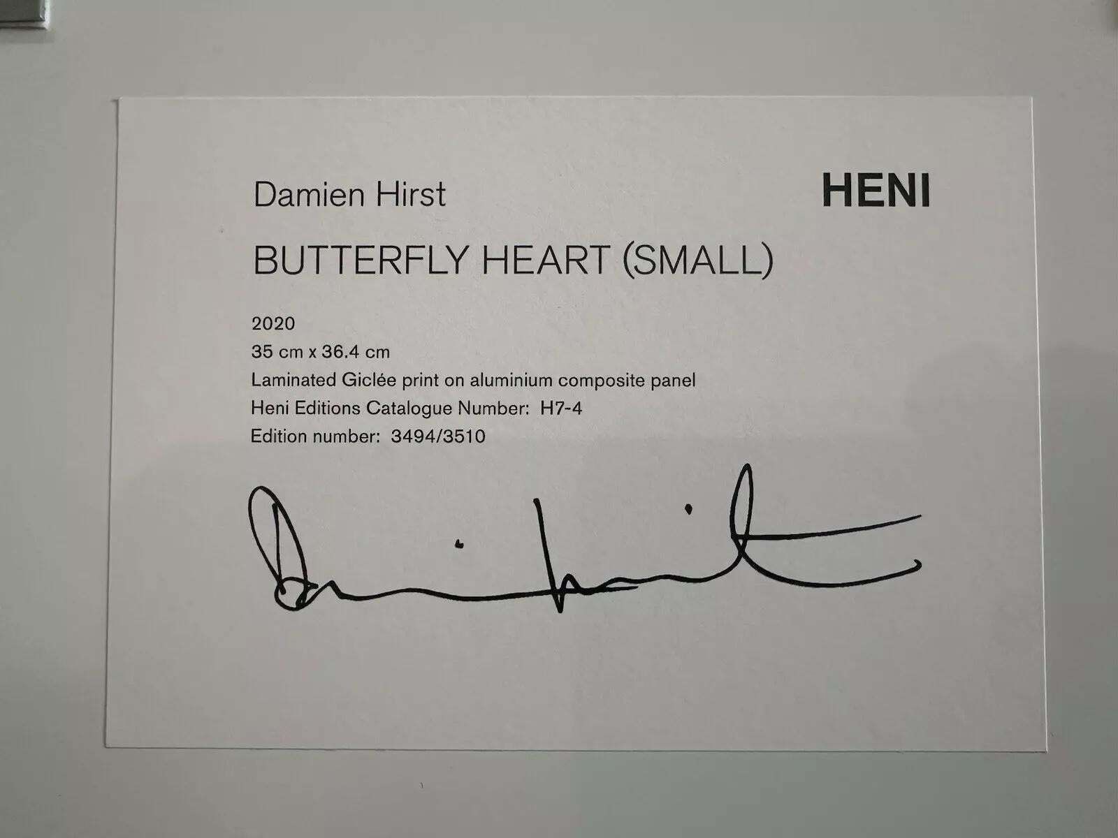 Damien Hirstbutterfly Rainbow Heart (H7 4) (Small)   Contemporary Art2020 photo for sale