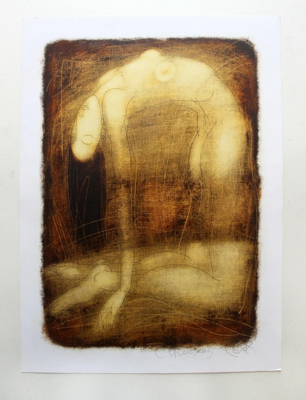 Siergiej Timochownude   Xxi Century, Figurative Monotype Print, Monochromatic2007 photo furniture