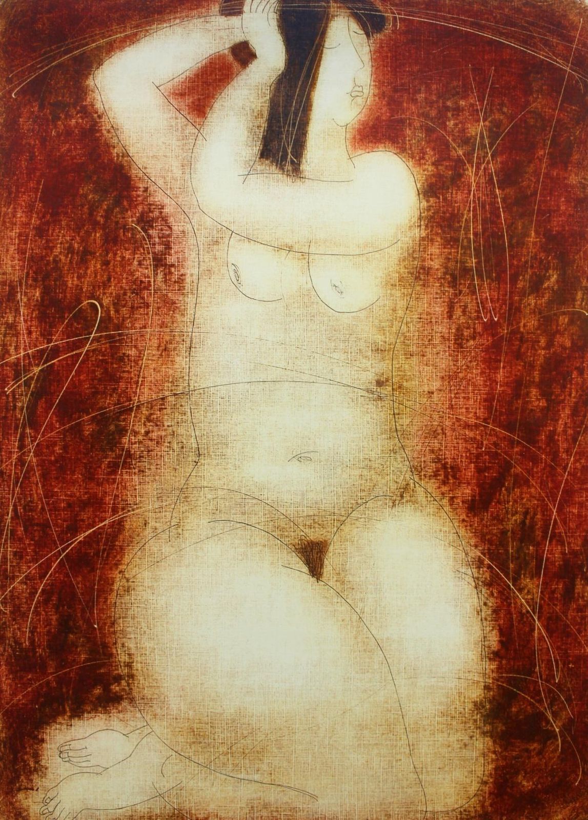 Siergiej Timochownude   Xxi Century, Figurative Monotype Print, Monochromatic2005