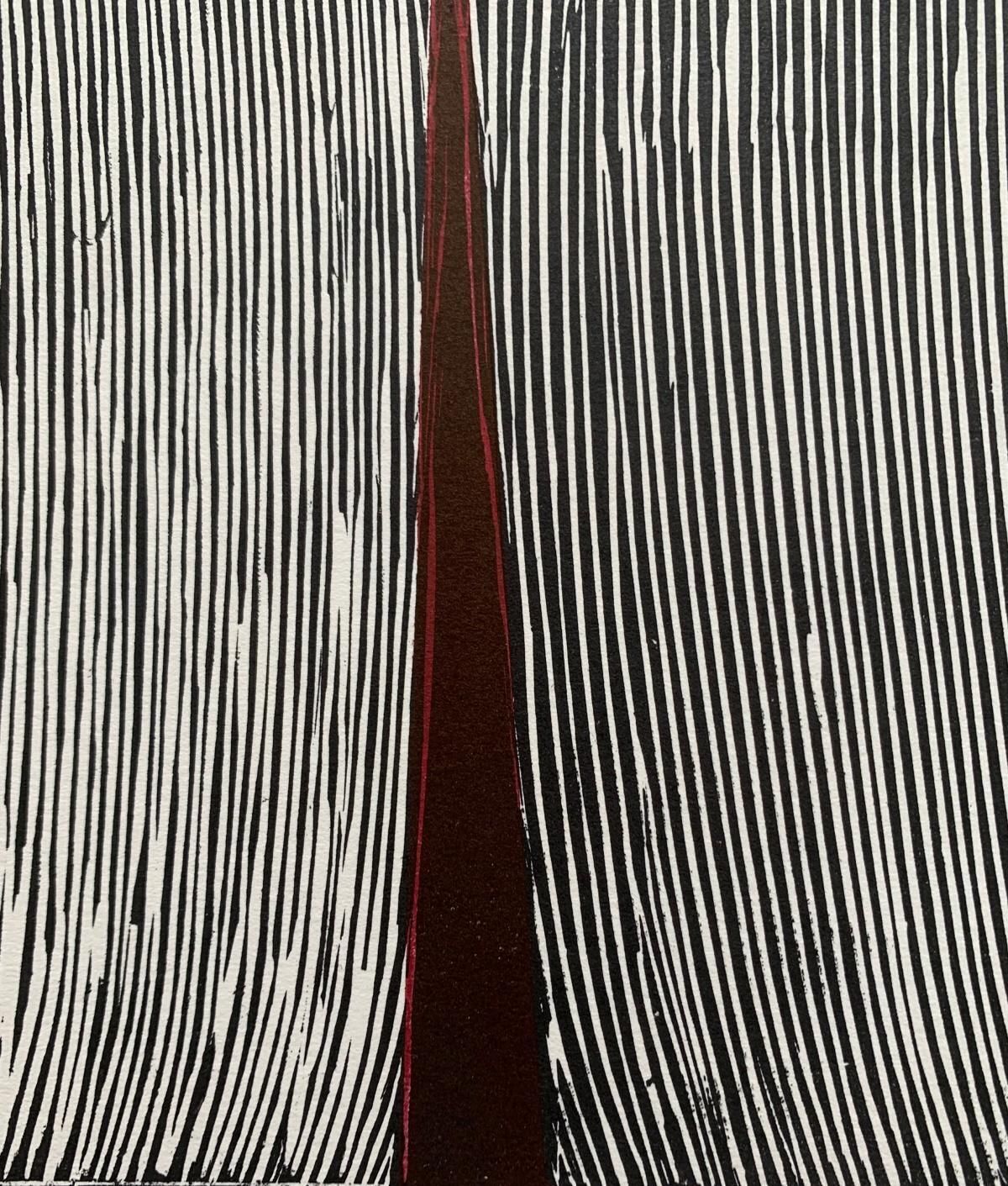 Ryszard Gieryszewskilines And Green Triangle. Woodcut, Linocut, Op Art, Abstract Print, Polish Art2005 photo Art