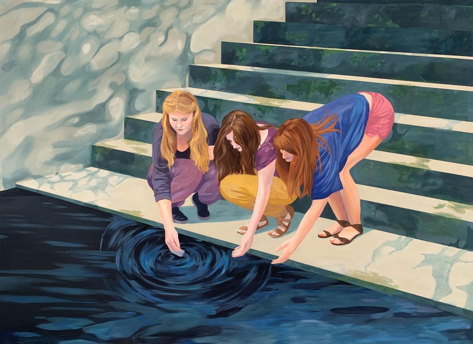 Anna Wardegathe Source. Contemporary Tempera Painting, Young Art, Realism, Polish Artist2022