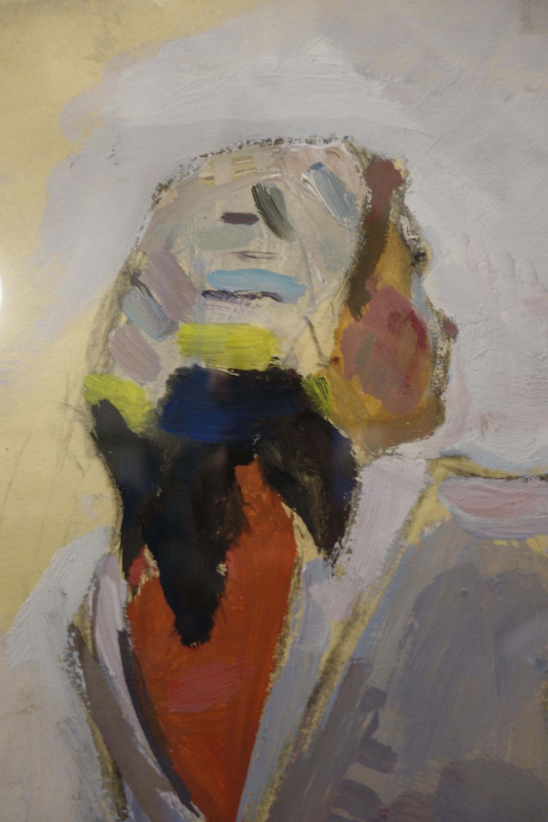 Evsey Reshin"Goodbye "Study For Girl     Tempera Painting    Cm. 42 X 60 1969 photo Art