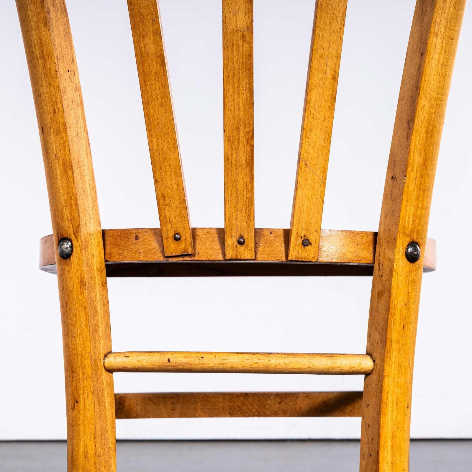 1950’s Luterma Blonde Farmhouse Dining Chairs With Grill Backs – Set Of Four photo buy