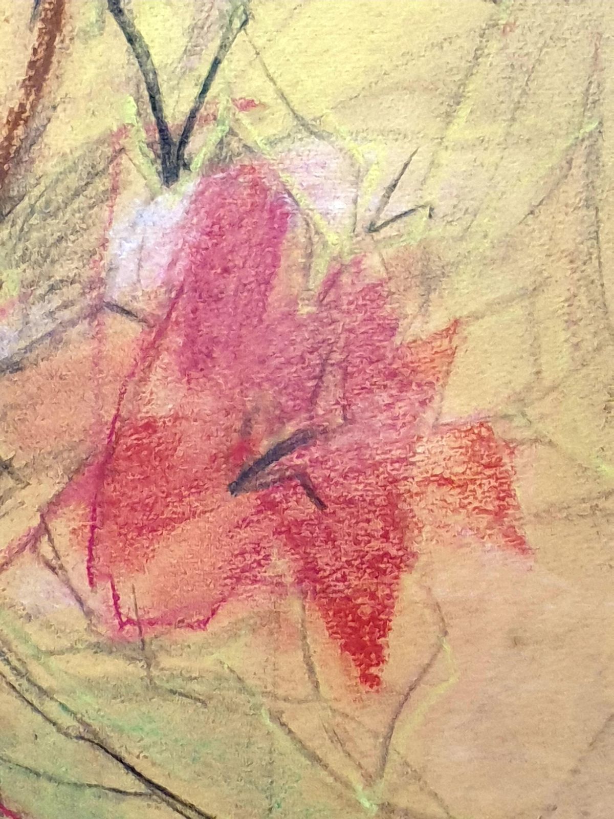 Andrée Ruy Petroff Expressionist Mid Century Still Life Of Flowers In A Vase. photo vintage