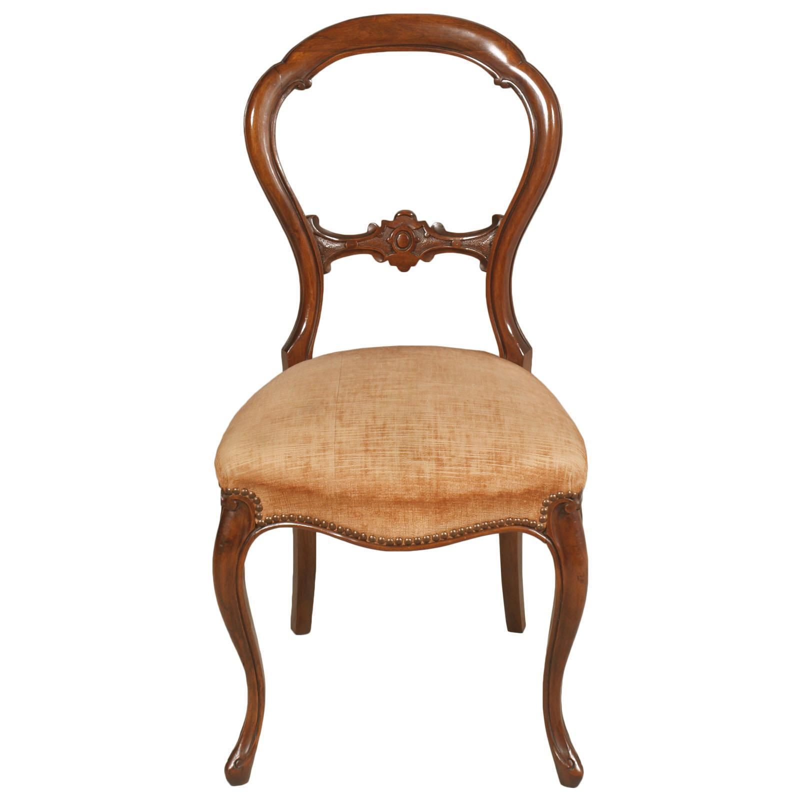 Baroque Sorrento Inlaid & Carved Walnut Round Table & Six Chairs, Wax Polished photo Furniture