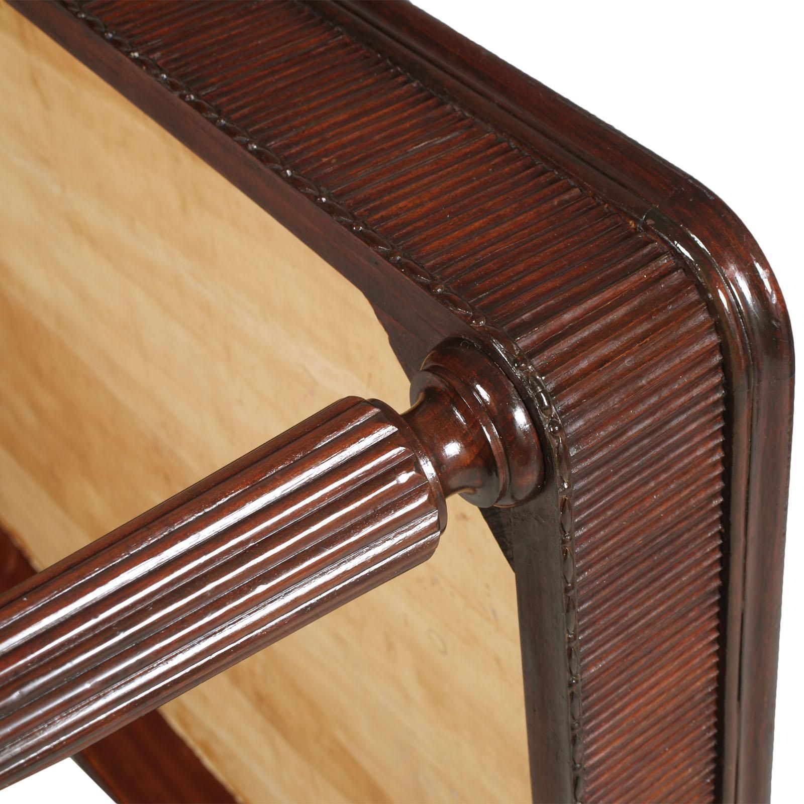 Italy Mid Century Modern Dinner Table With Six Chairs By Paolo Buffa In Mahogany, Cantù photo buy
