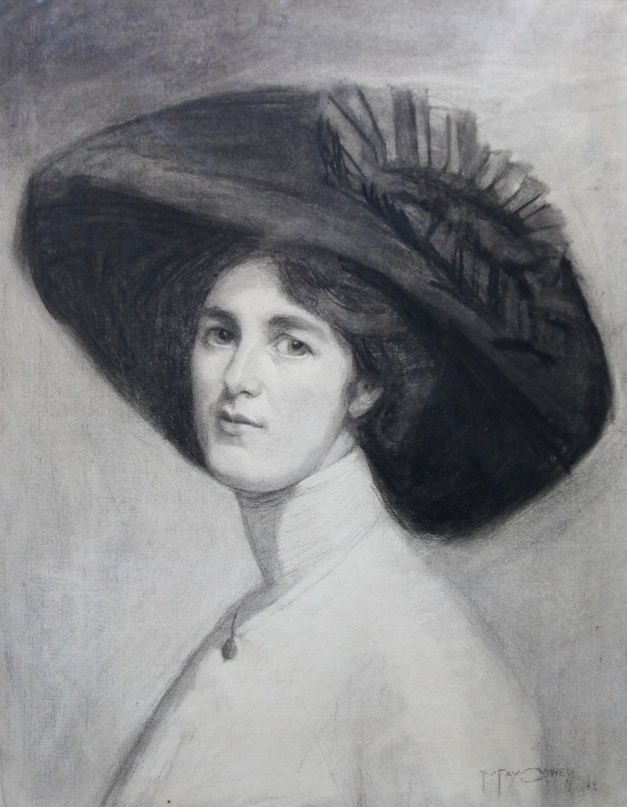Maria Cowell Nee Sayerportrait Of Decima Moore   Actress & Suffragette Edwardian Drawing Female Artistcirca 1907 photo furniture