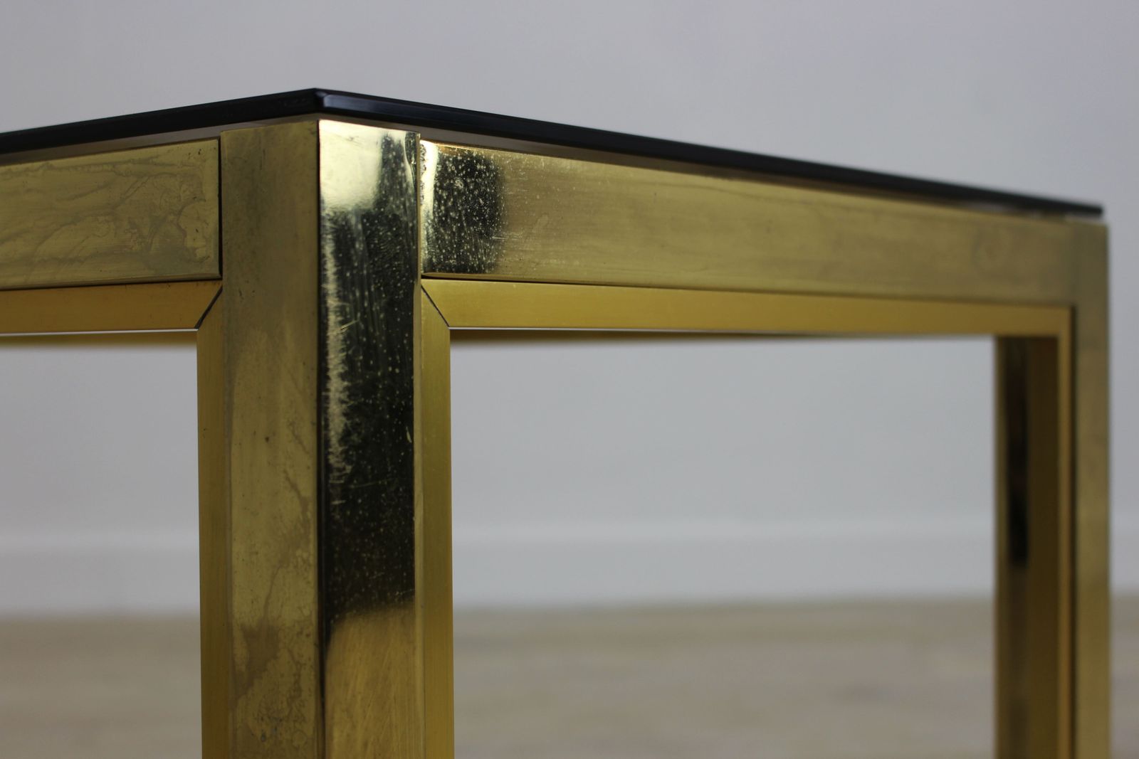 1970’s Brass And Glass Lamp Table photo Furniture