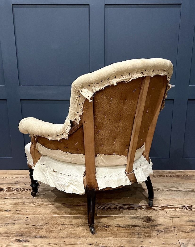 A Rare Pair Of Antique French Crapaud Armchairs photo vinterior