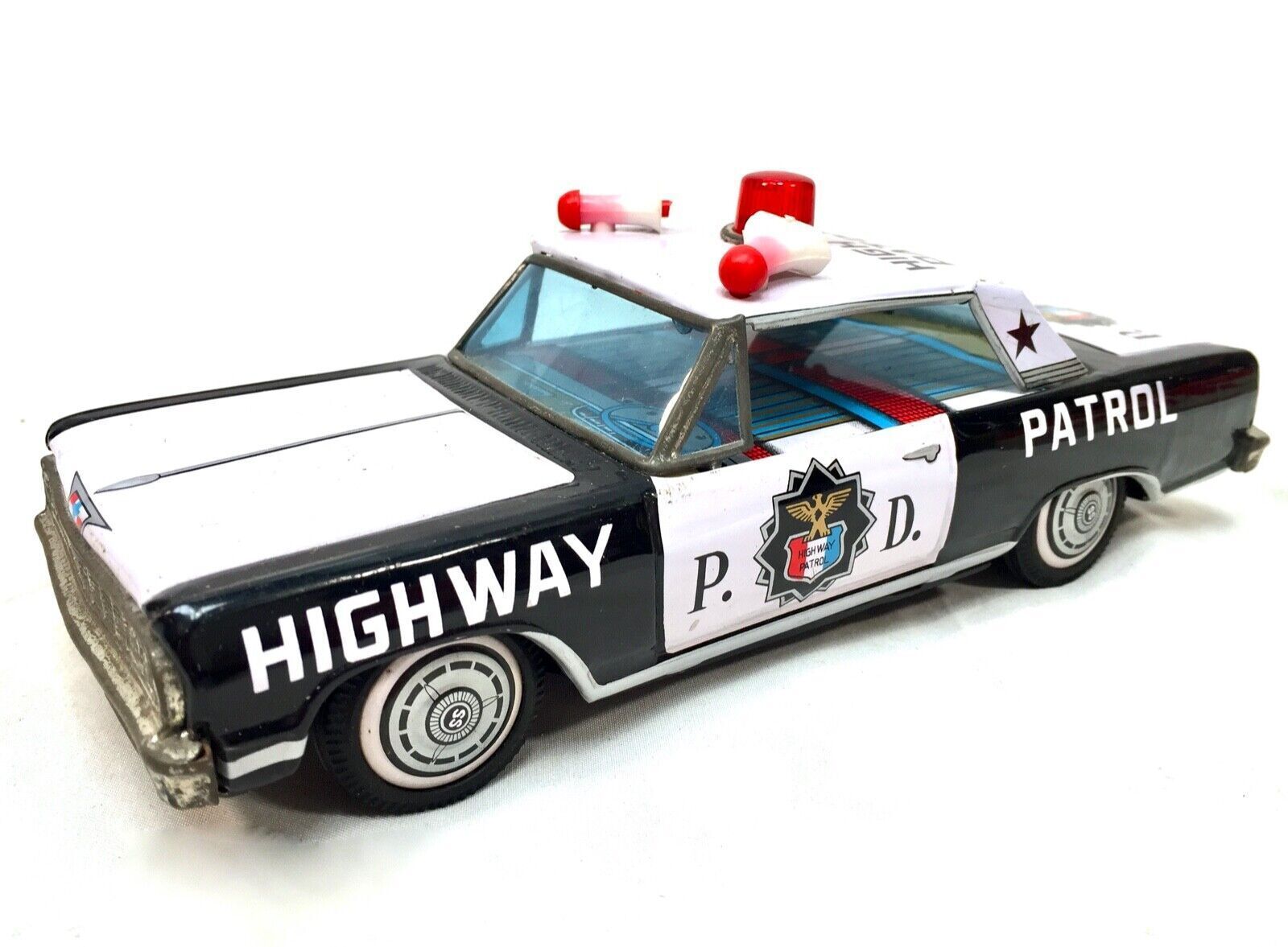 Vintage Toy   Bandai Tin Highway Patrol Car With Box / Made In Japan / 1960s photo Home Decor