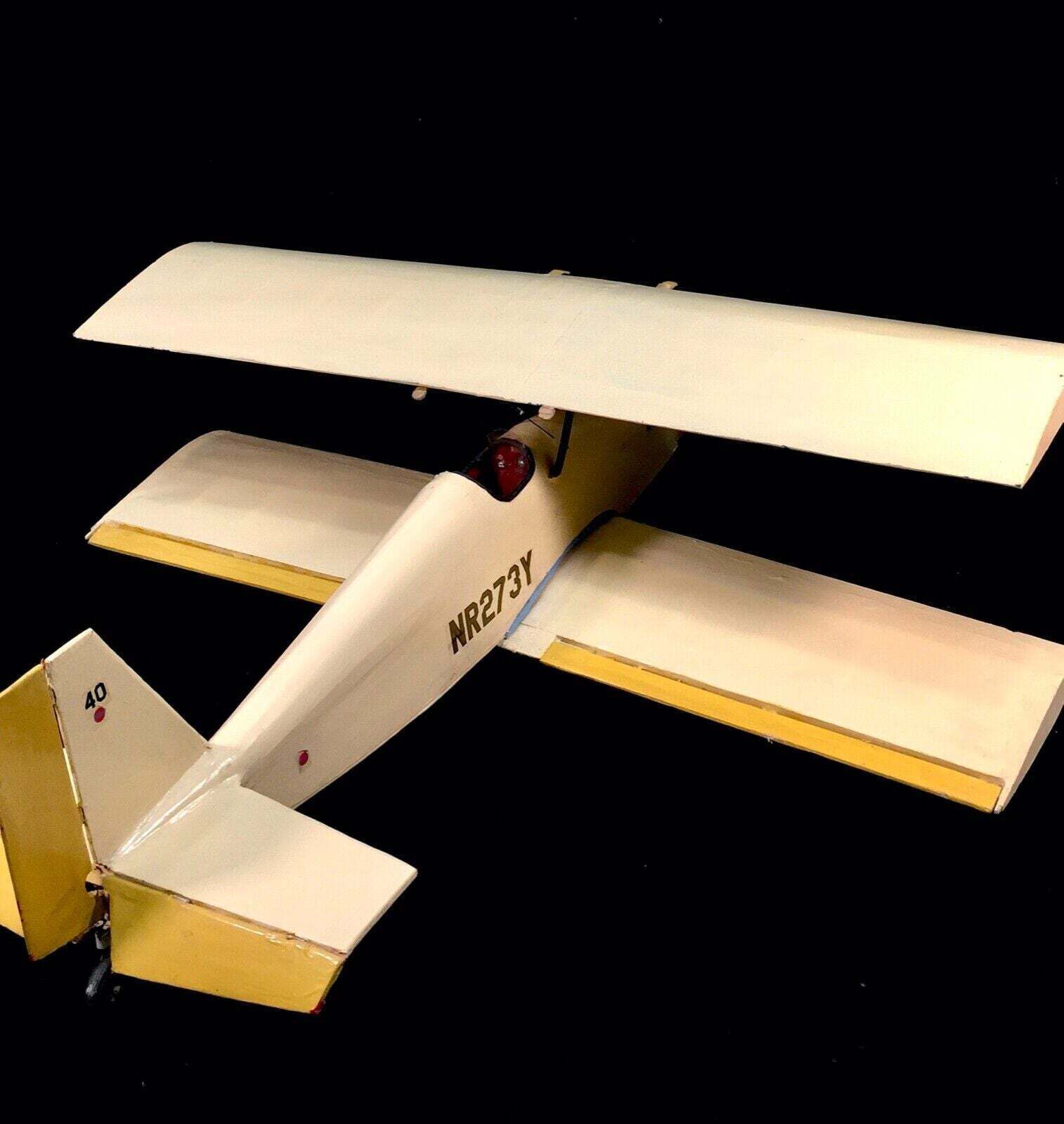 photo for sale Vintage Very Large Handmade Wooden Model Of A Biplane / Plane / C.1960 / Antique