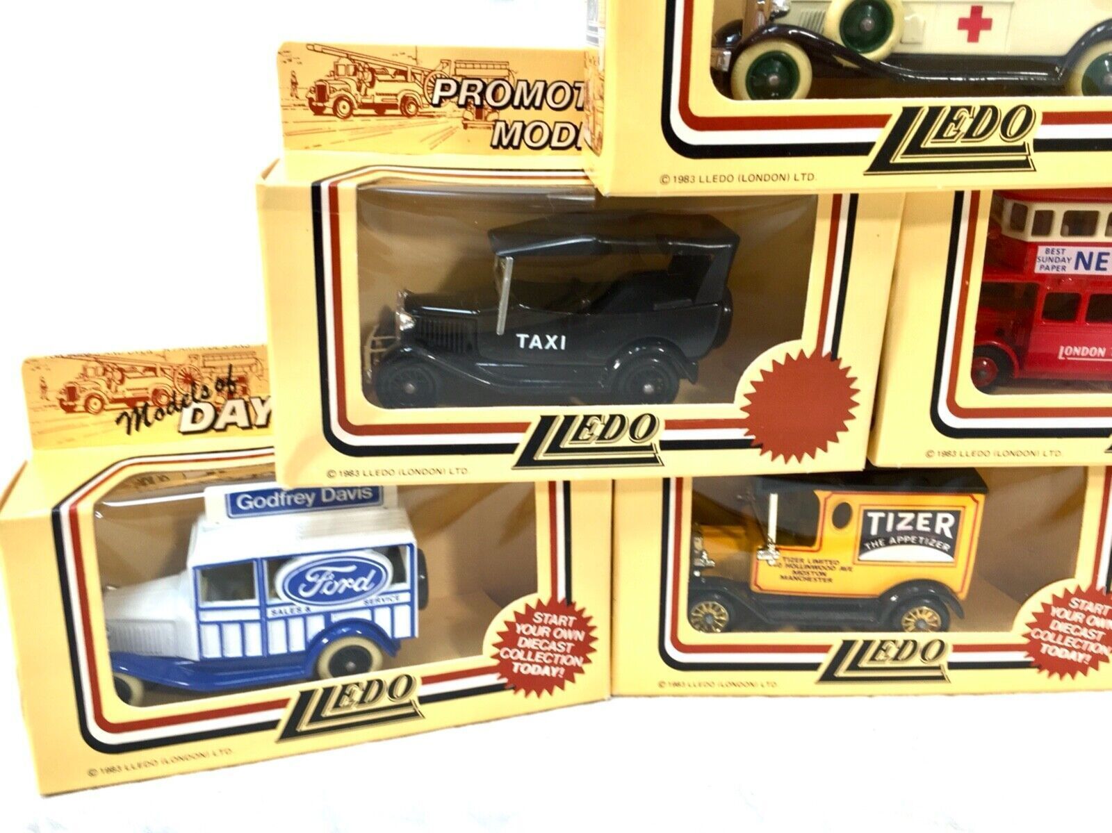 photo for sale Vintage Set Of Day Gone By Lledo Collection Of 16 X Models / Boxed / 1980s