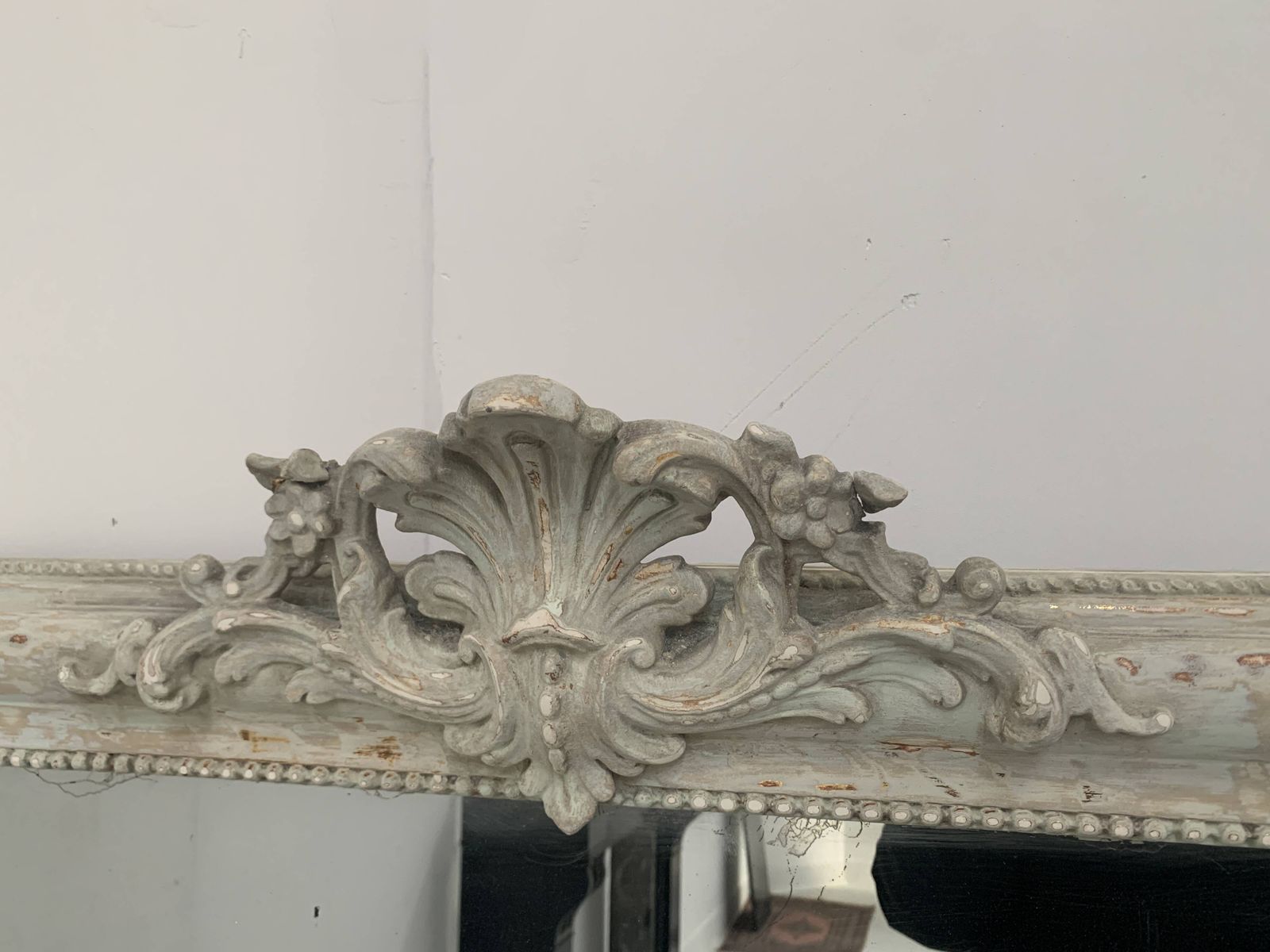 Louis XV Style Mirror In Wood And Patinated Stucco, 19th Century photo buy