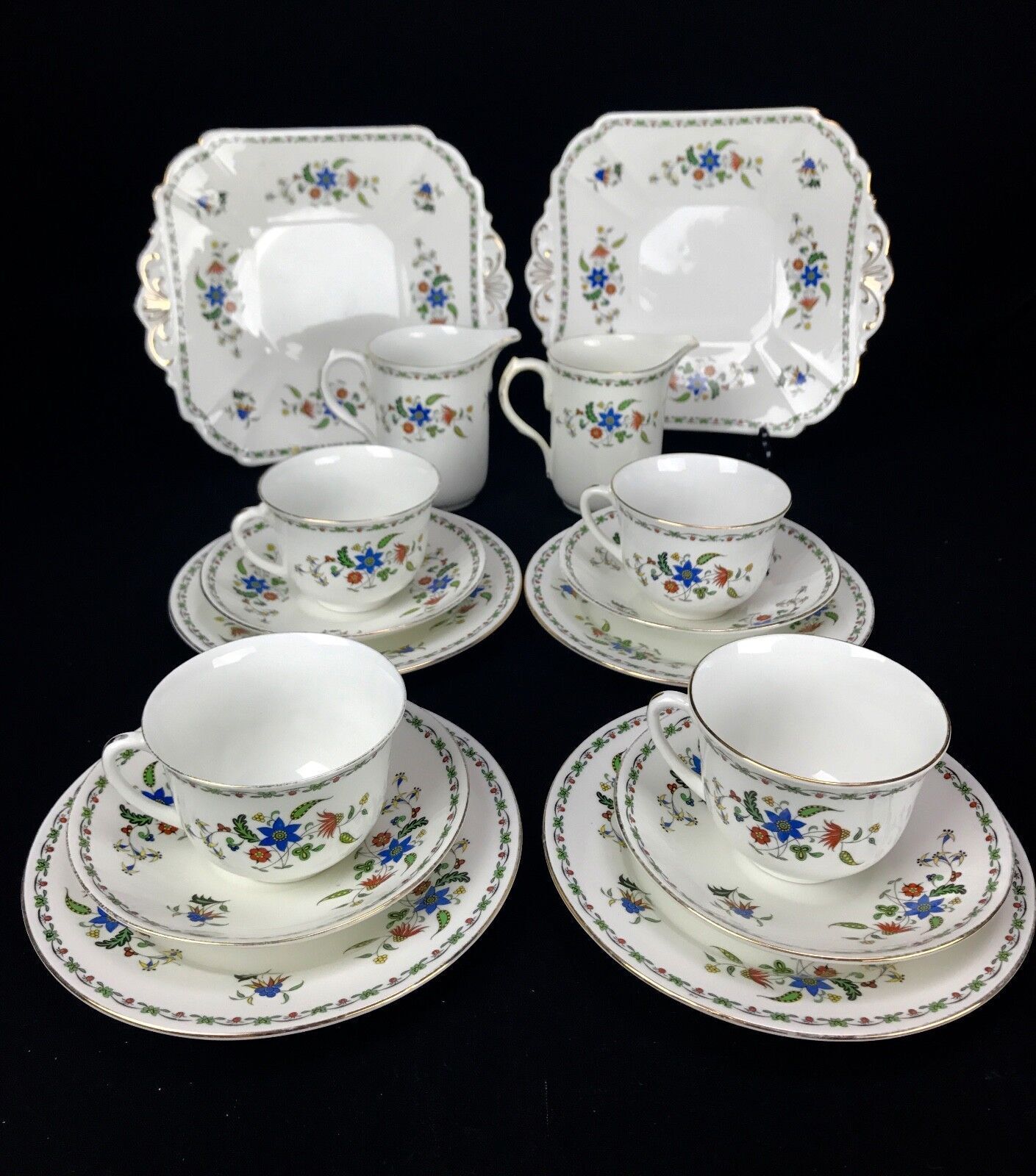 Shelley Tea Set Chelsea 11280 For 4 People / Trio / Vintage 20th Century / Cup photo furniture