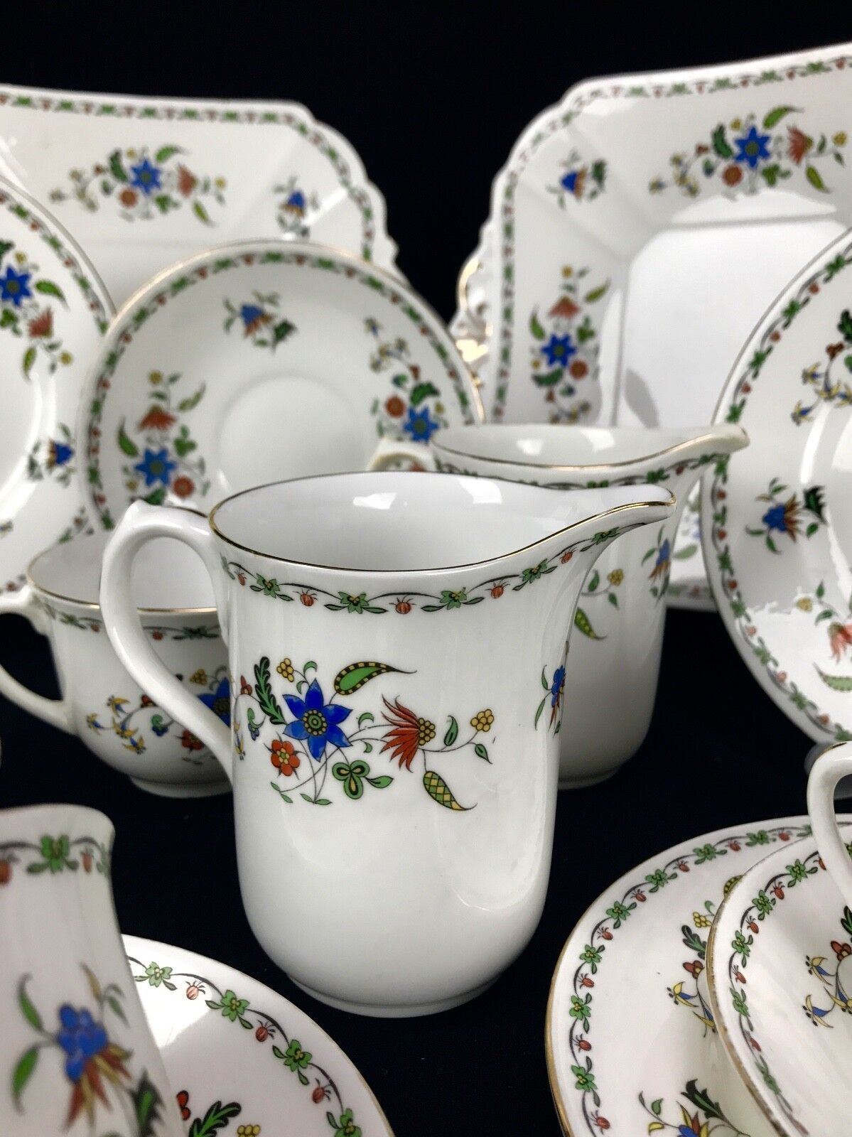 Shelley Tea Set Chelsea 11280 For 4 People / Trio / Vintage 20th Century / Cup photo Home Decor