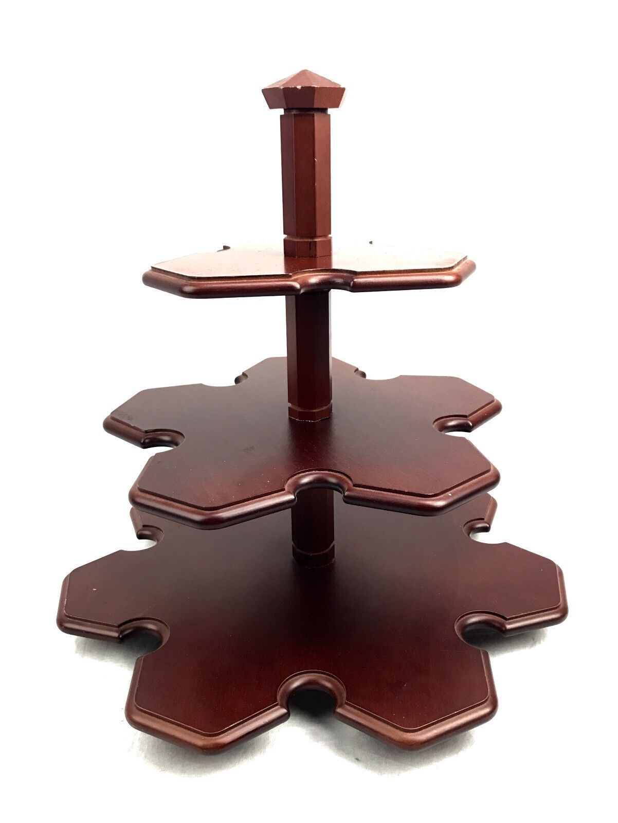 Shop Display Shelf / 3 Tier Display Unit / Collectables / Curio Stand/ Wooden photo 55.0