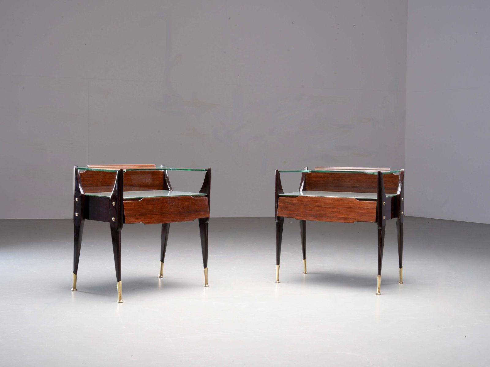 photo furniture Set Of 2 Night Stands By La Permanente Mobili Cantù, Italy, 1950's