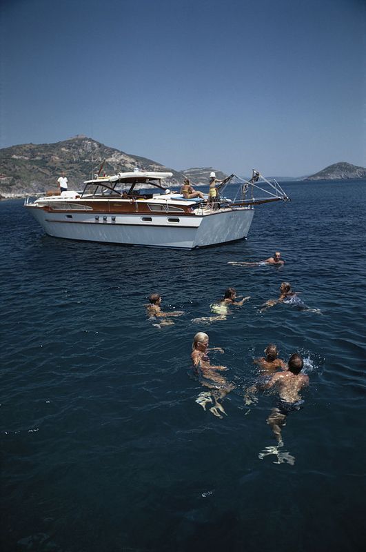 Slim Aarons 'Italian Holiday' Framed White