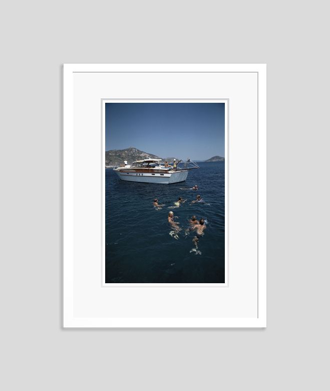 Slim Aarons 'Italian Holiday' Framed White photo furniture