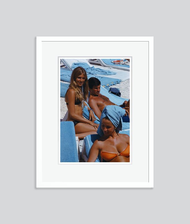 Slim Aarons 'George Hamilton And Alana Collins' Framed White photo furniture