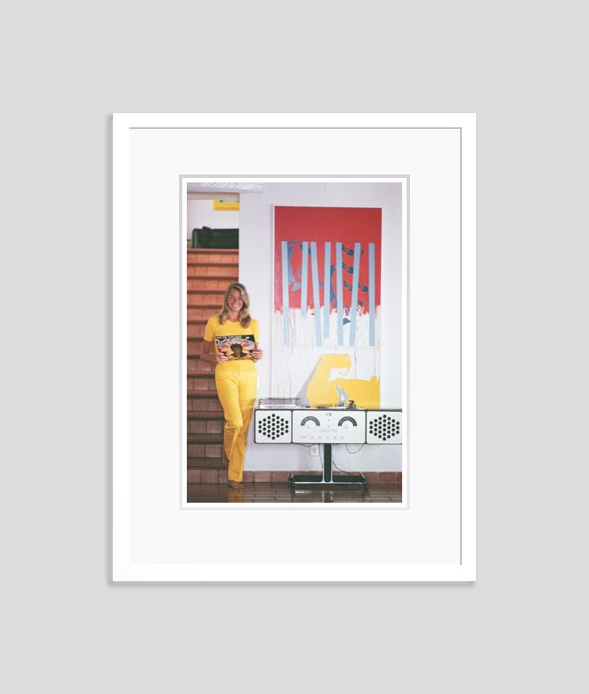 Slim Aarons 'Funk In Tuscany' Framed White photo furniture
