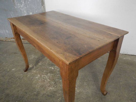 Walnut Wood Table, 1950s photo vintage
