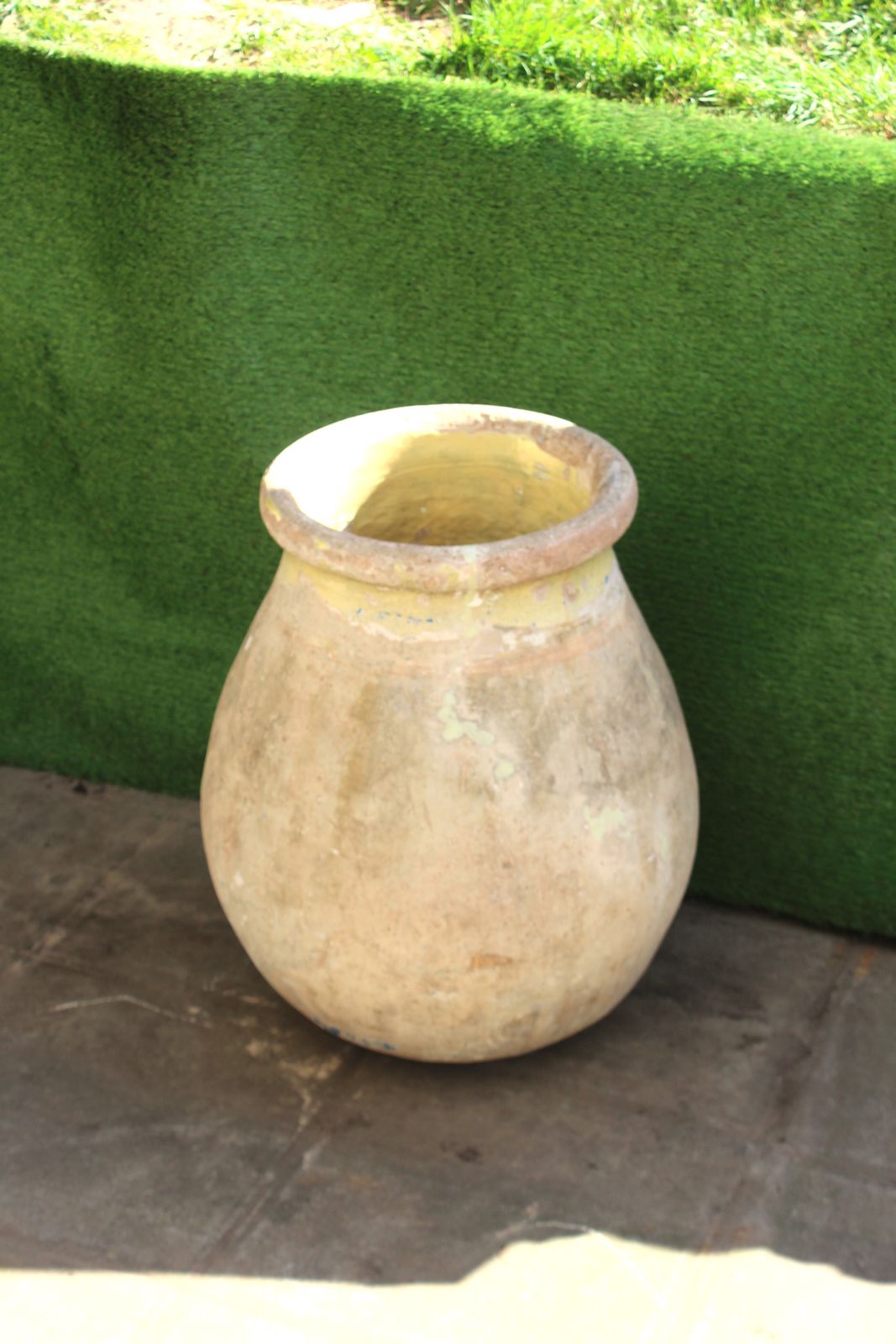 Garden Furniture Large 19th Century French Biot Terracotta Olive Jar photo