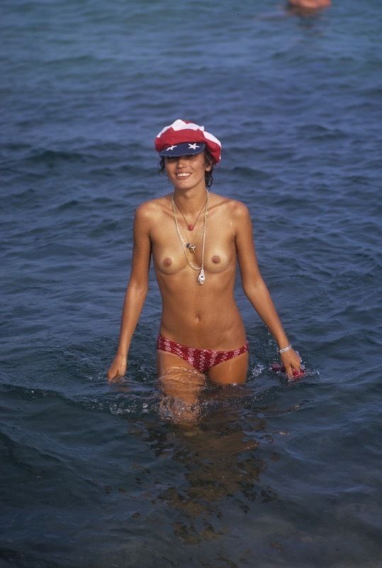 Slim Aarons 'Saint Tropez Swimmer' Framed White
