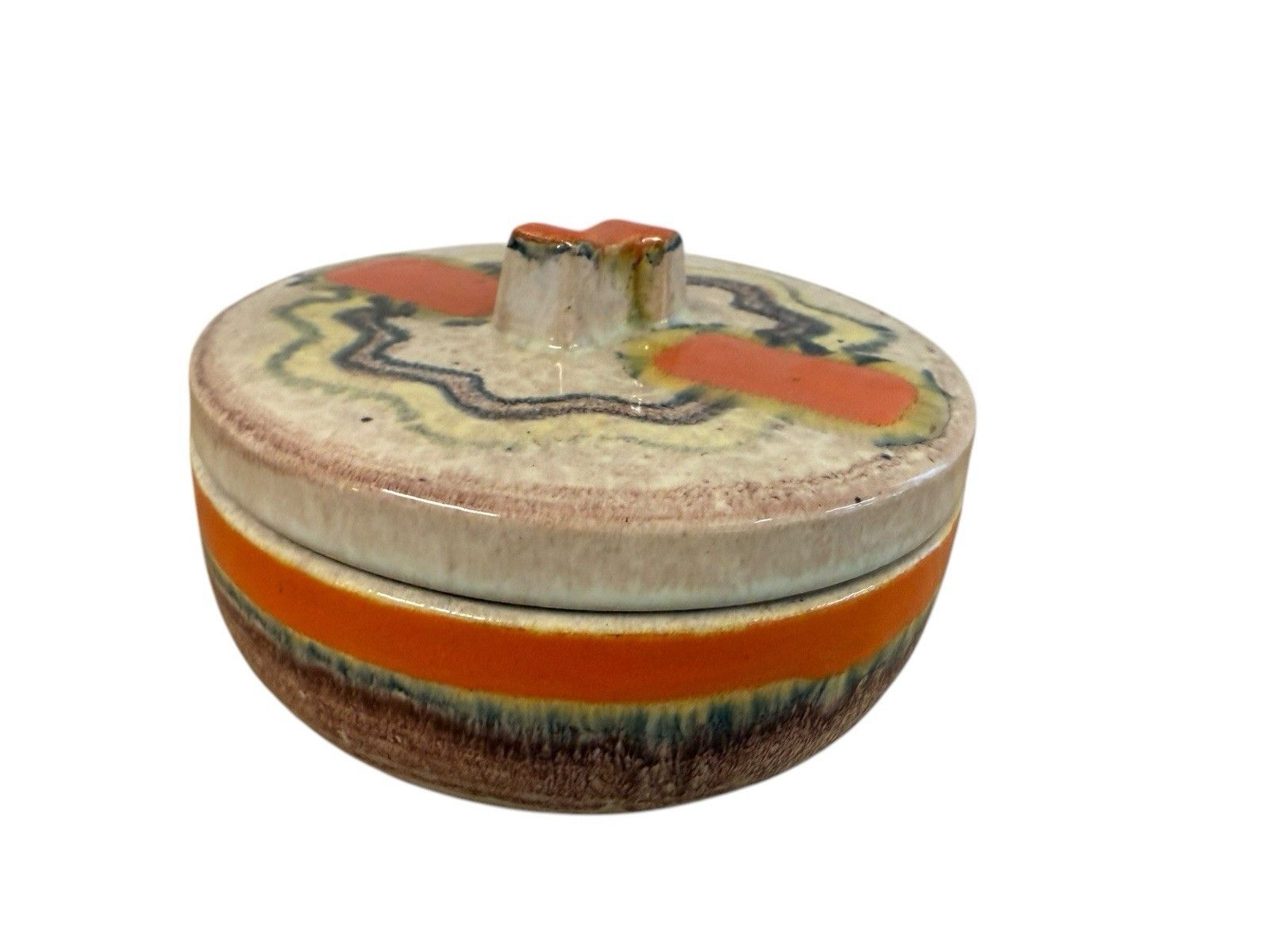 Art Deco Dumler & Breiden Pottery Lidded Pot photo vintage