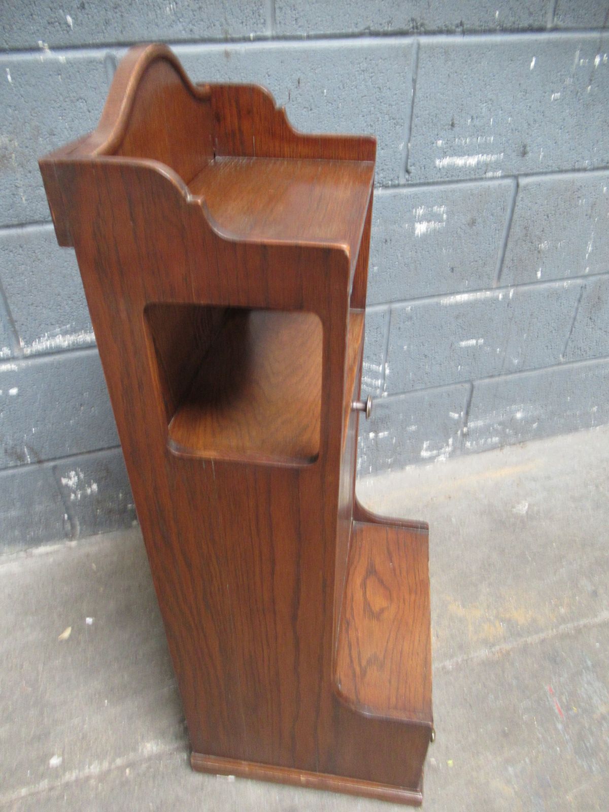 Unusual  1920s Oak Magazine  Holder And Folding Reading  Table. photo 275.0