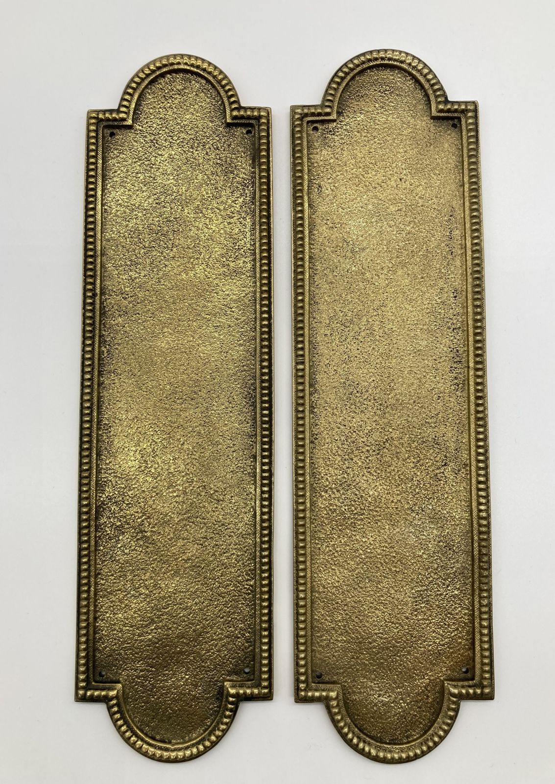 A Pair Of Mid Twentieth Century Brass Finger Plates