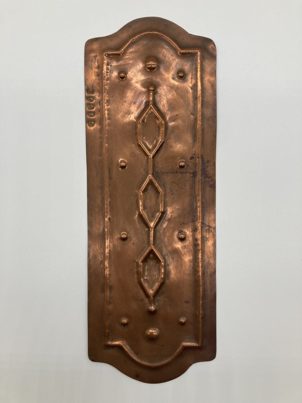 Set Of Arts And Crafts Copper Finger Plates photo for sale