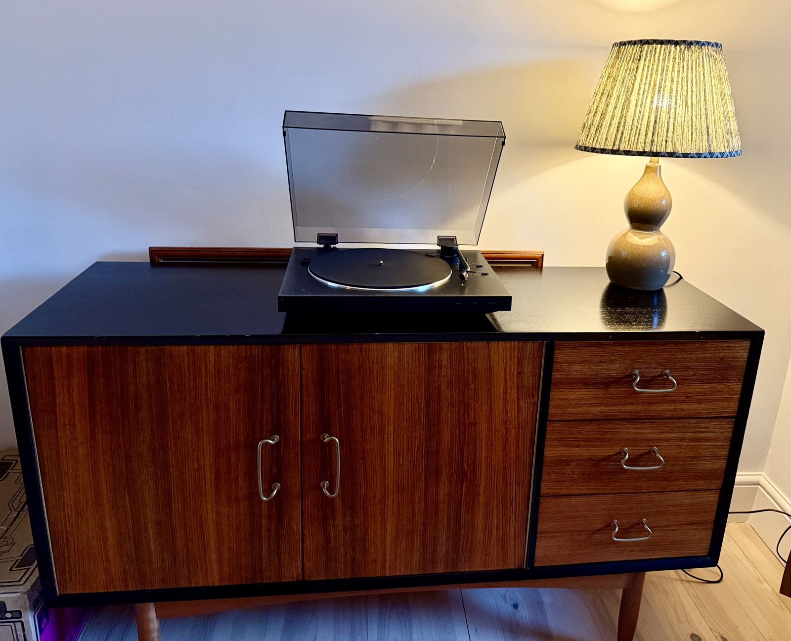 Indian Rosewood, Black And Brass Sideboard photo furniture