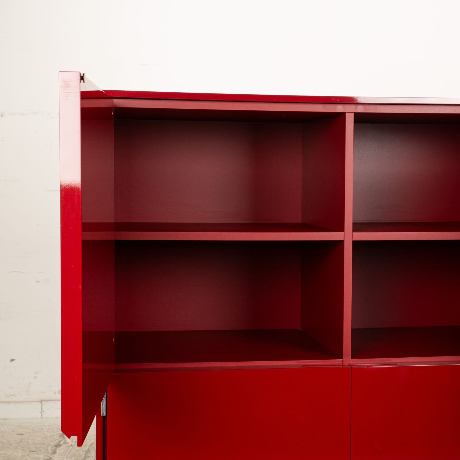 B&B Italia Wooden Sideboard Red High Gloss  Metal Feet photo buy