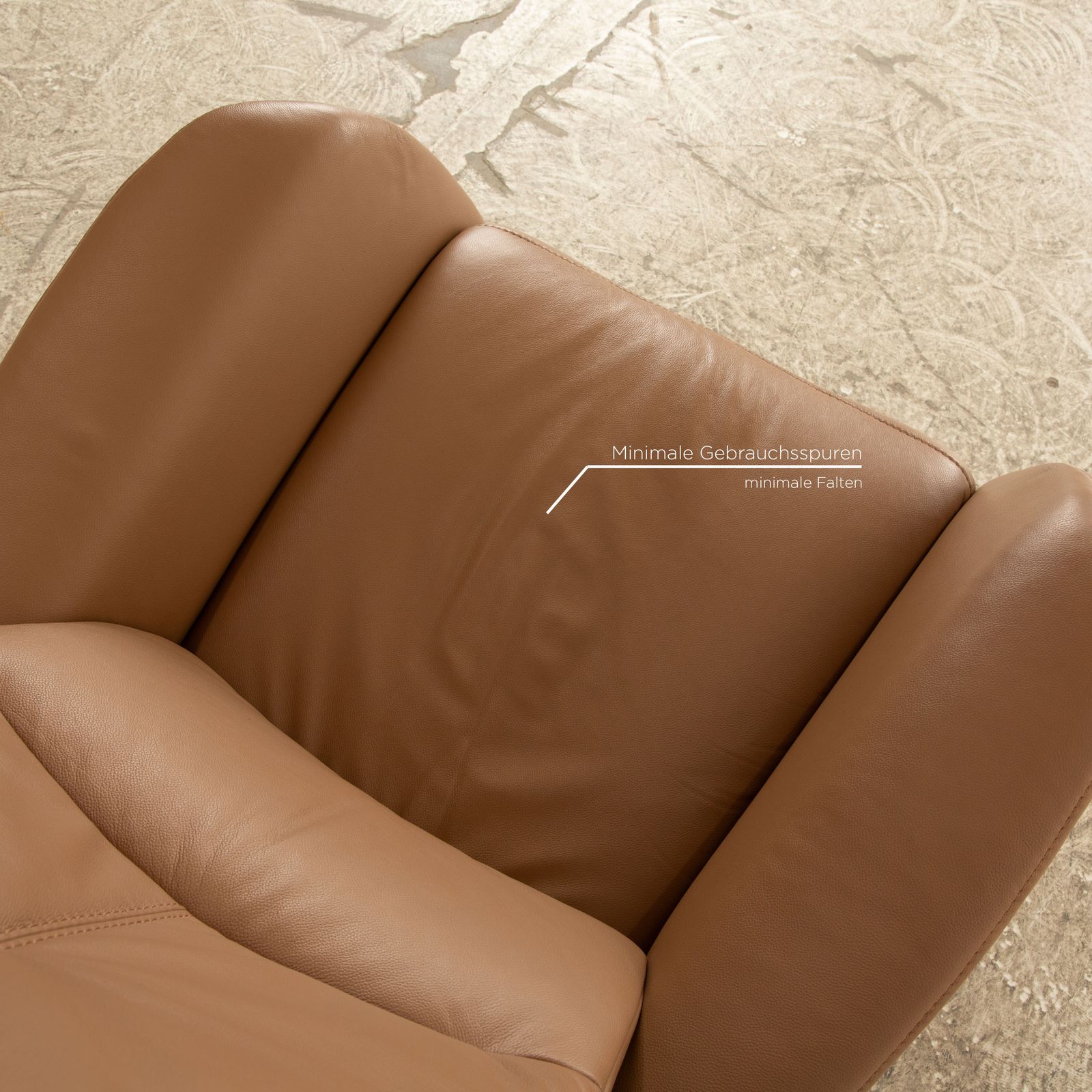 Himolla Cumuly Leather Armchair Brown photo Furniture