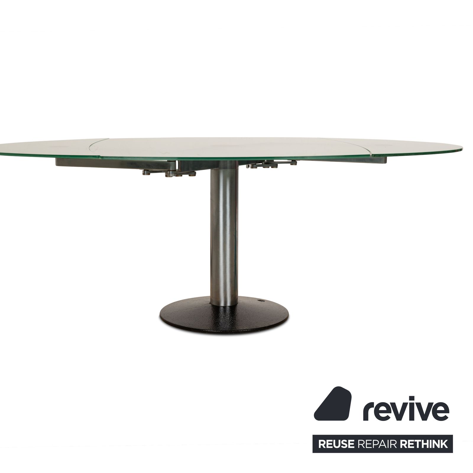 Draenert Titan glazen eettafel zilver eetkamer photo Meubels