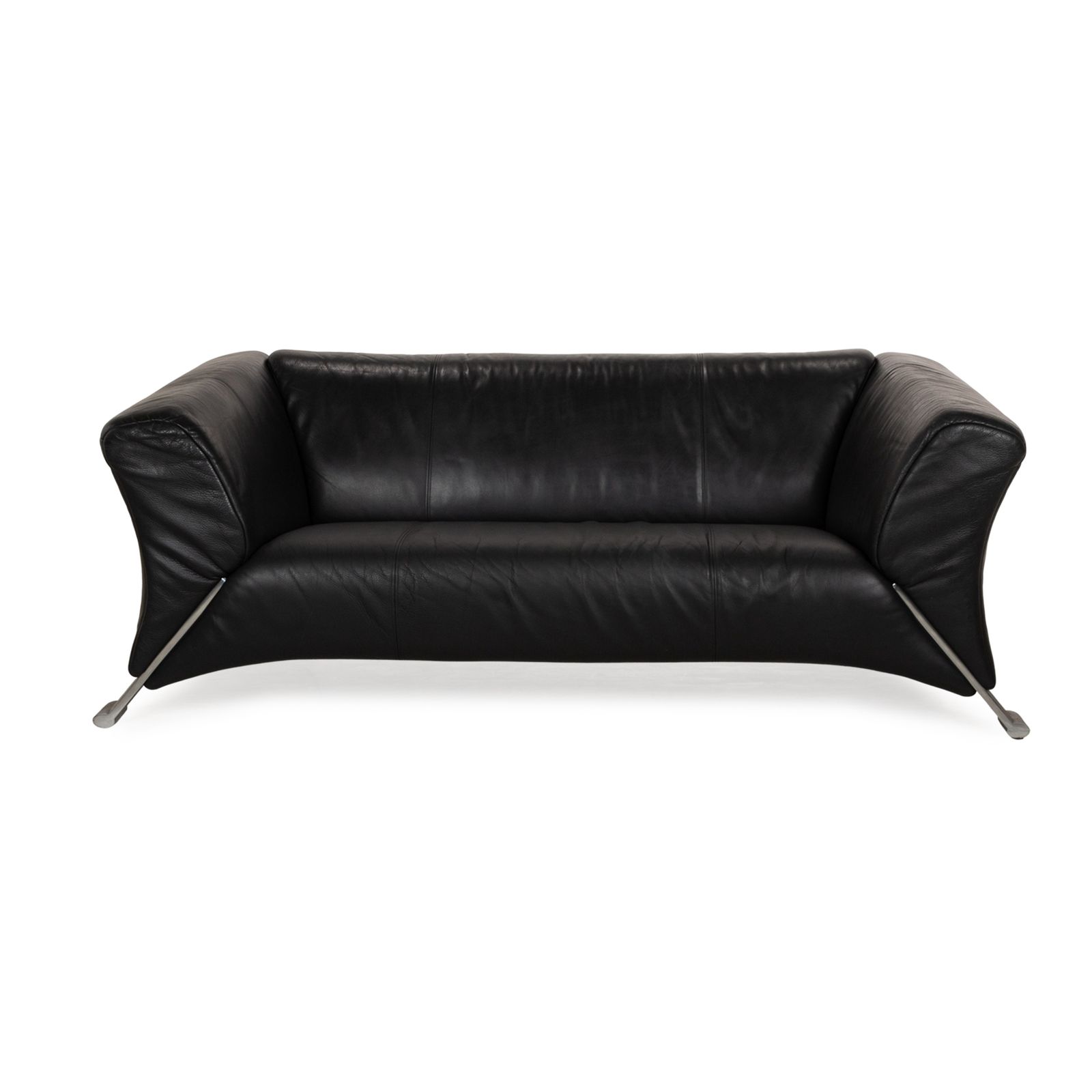 Rolf Benz 322 Leather Two Seater Gray Anthracite Sofa