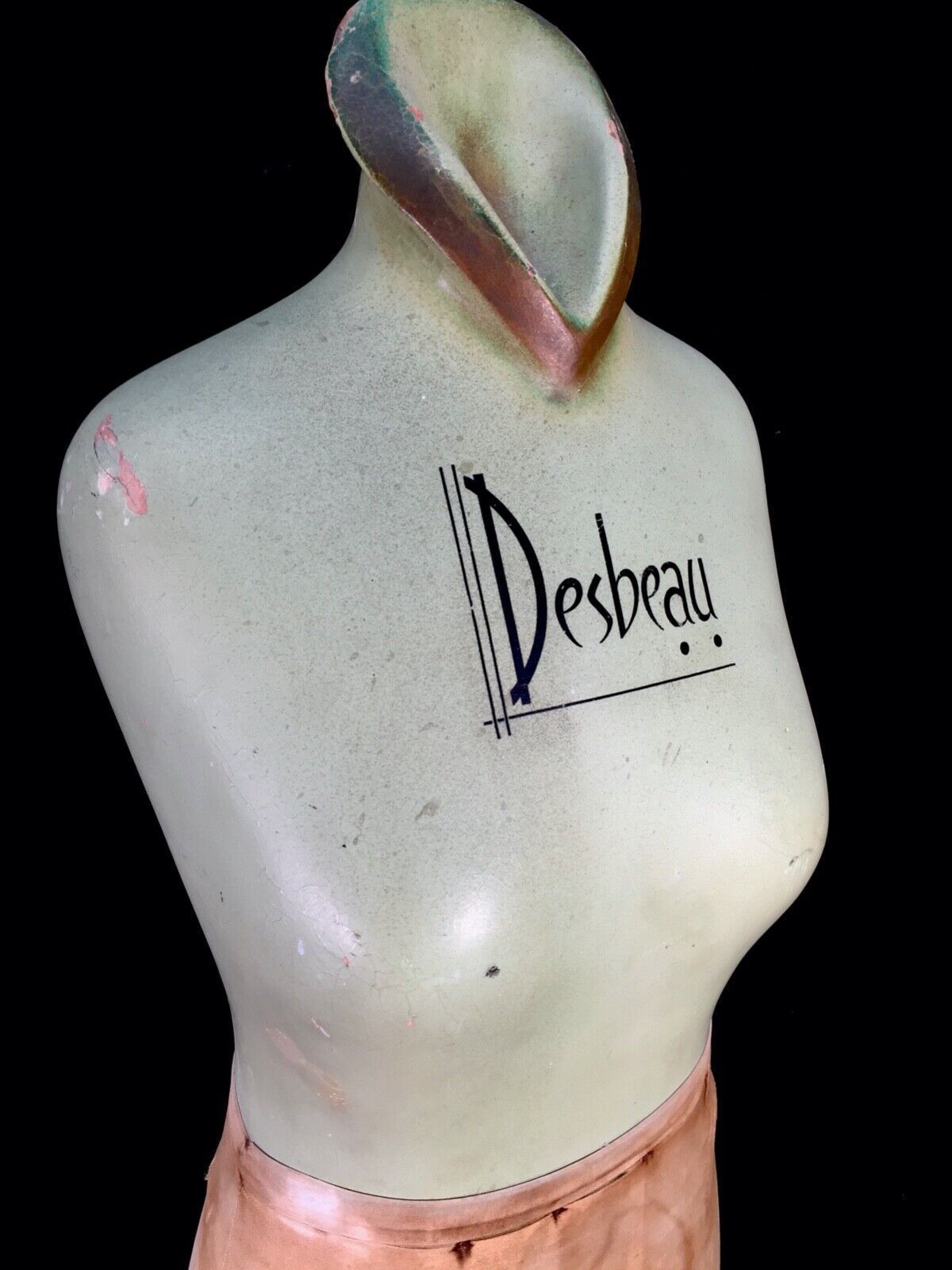 Antique Large Desbeau Corsetry Lingerie Mannequin / Corset Display Stand C.1950 photo Home Decor