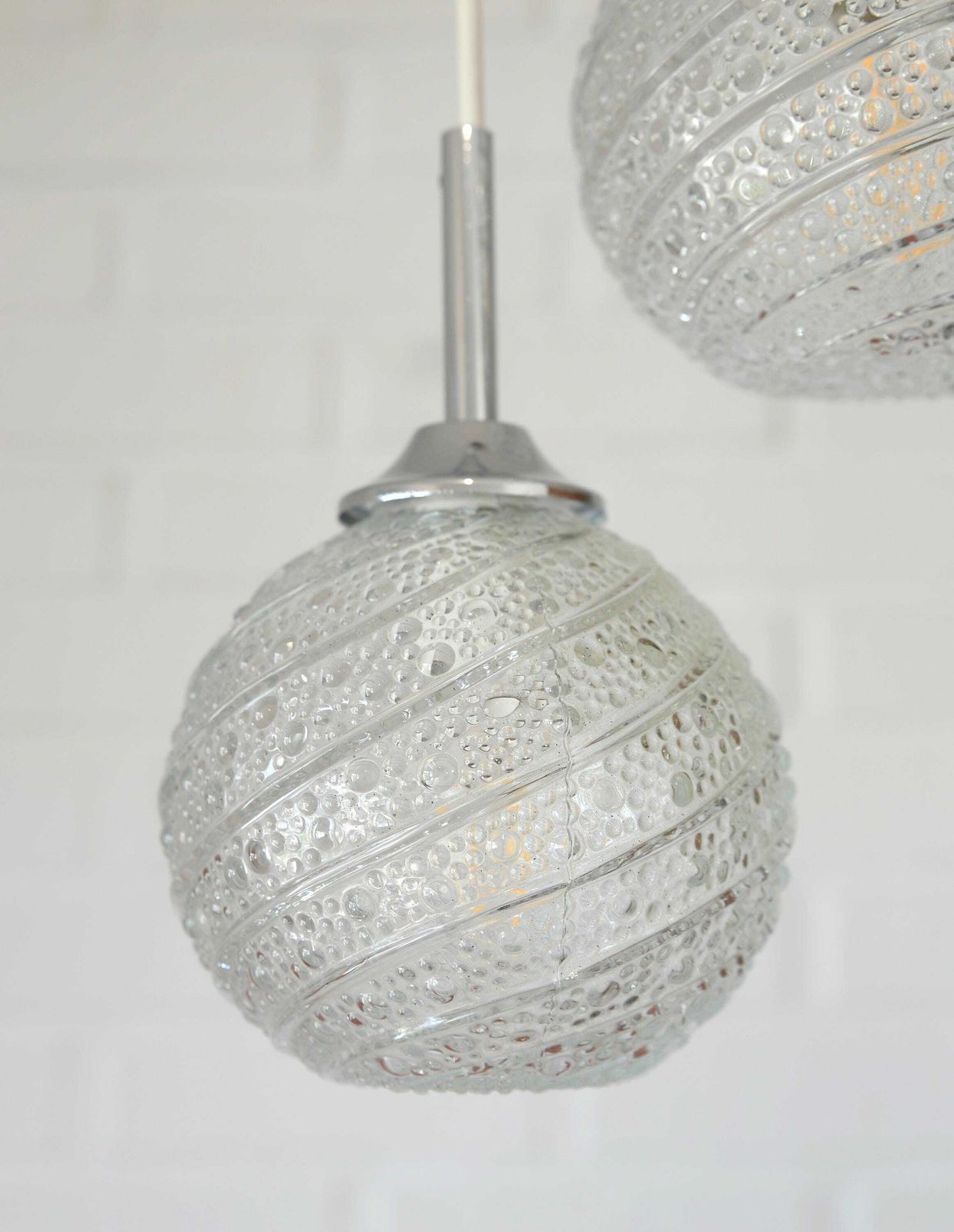 Vintage Pendant Light / Redesign Ceiling Light / Mid Century Lighting / Mcm Hanging Lamp / Cascade Light Fixture photo Lighting