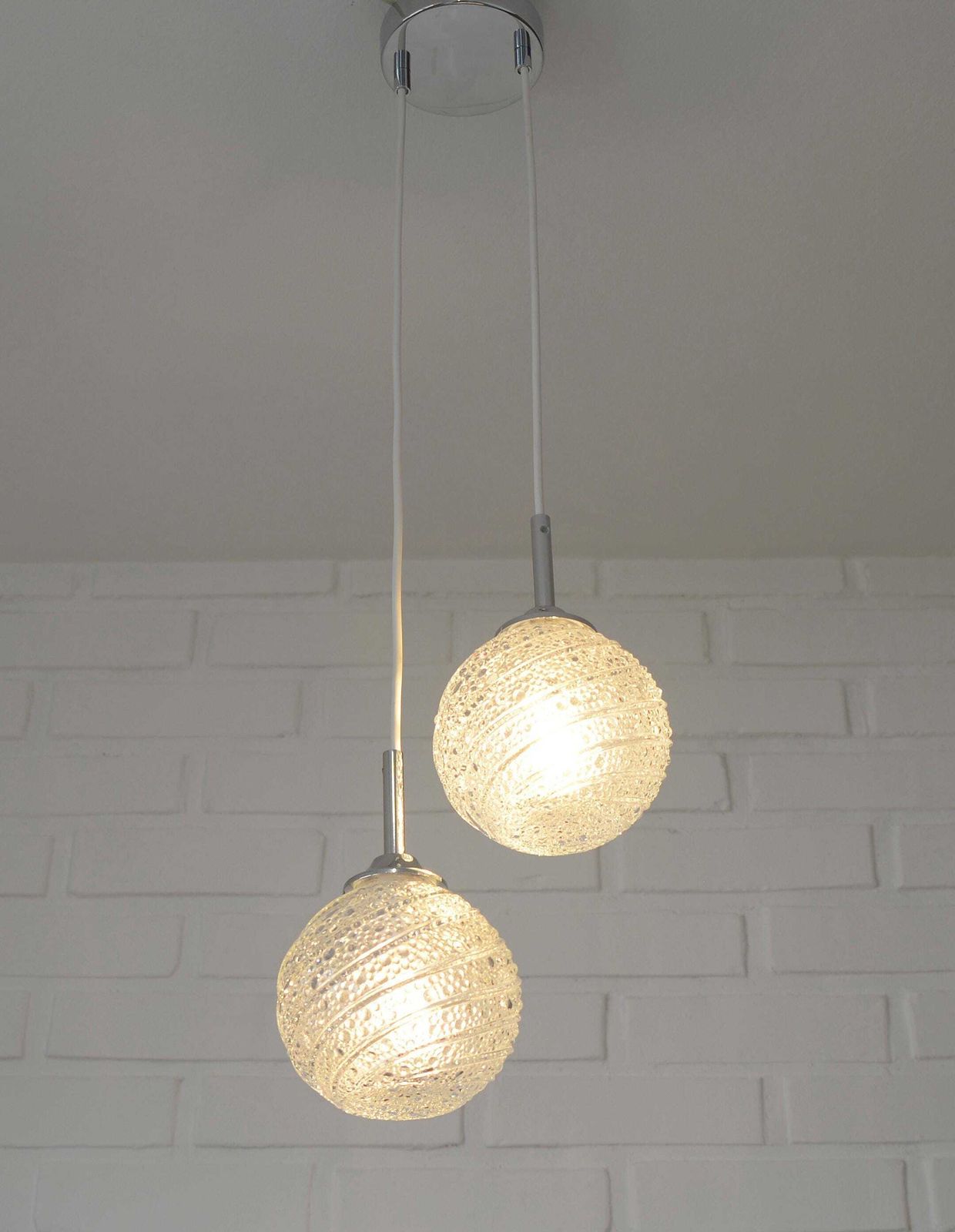 Vintage Pendant Light / Redesign Ceiling Light / Mid Century Lighting / Mcm Hanging Lamp / Cascade Light Fixture photo 165.0