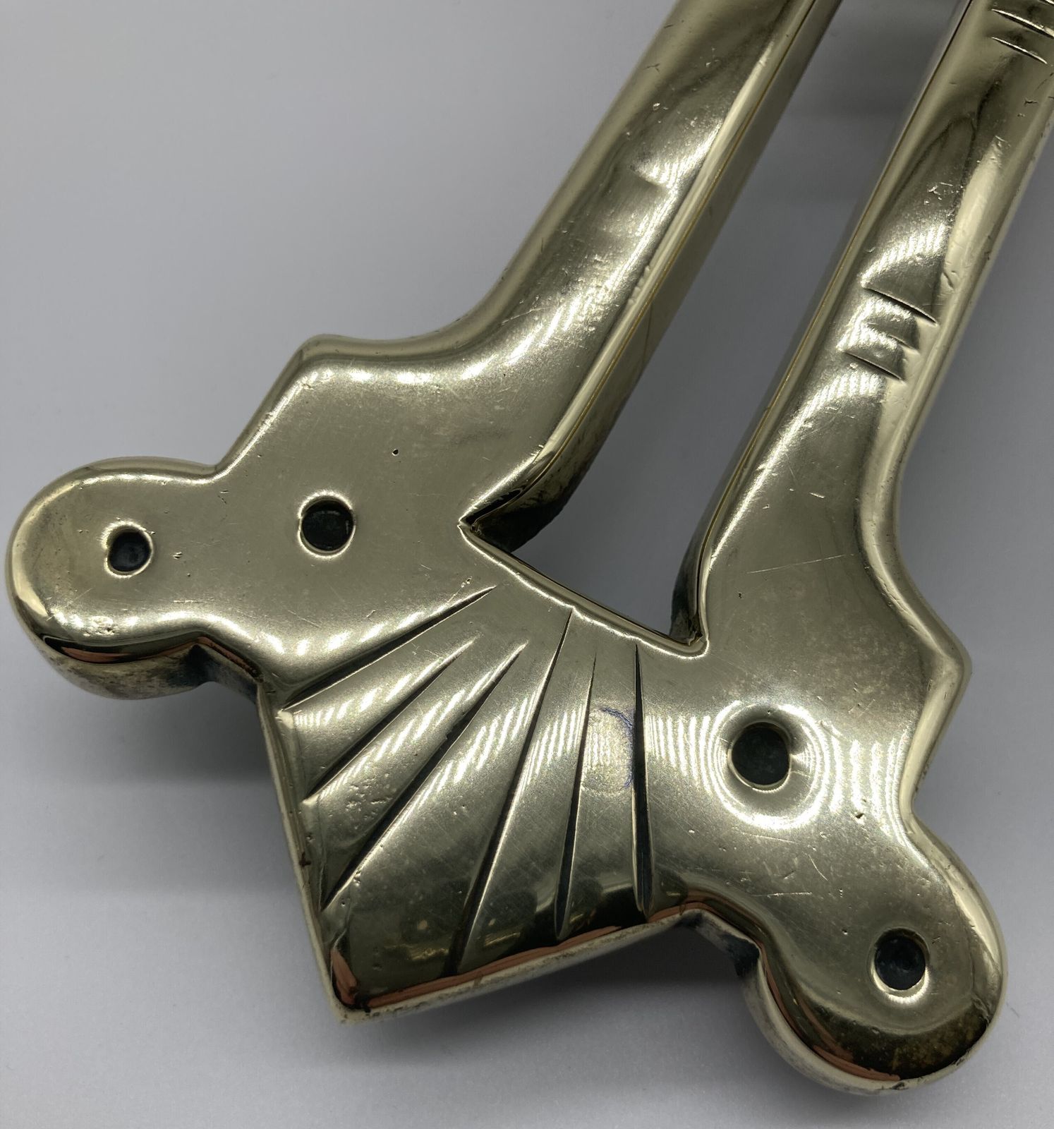 A Late 19th Century Arts And Crafts Brass Door Knocker photo for sale