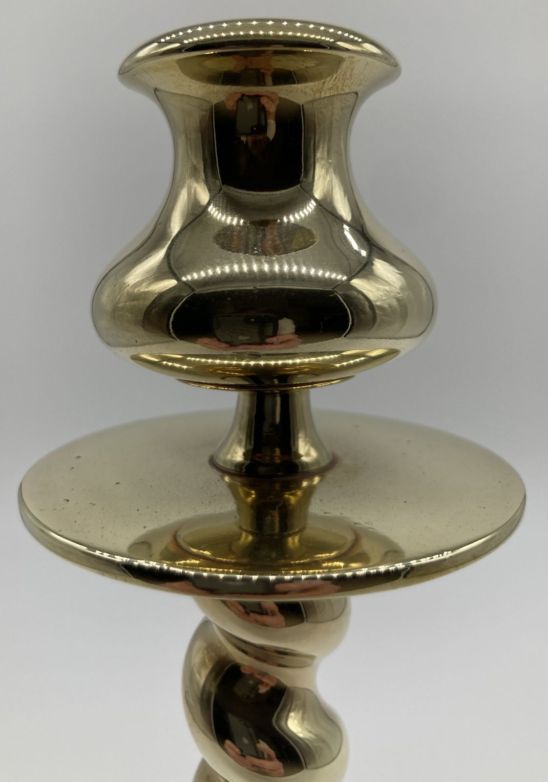 A Pair Of Late 19th Century Barley Twist Candlesticks photo furniture