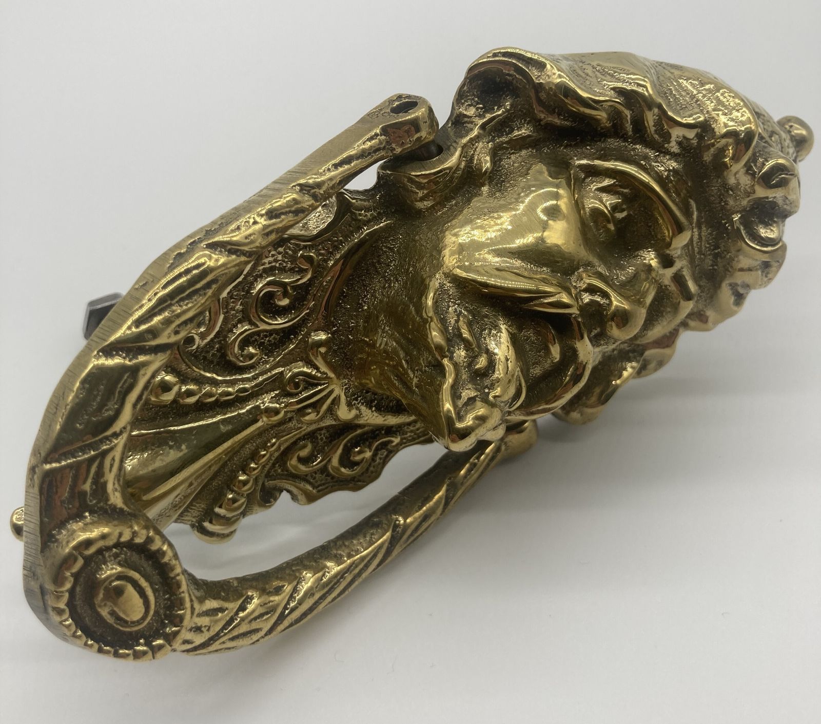 A Mid 20th Century Neo   Classical Style Brass Door Knocker