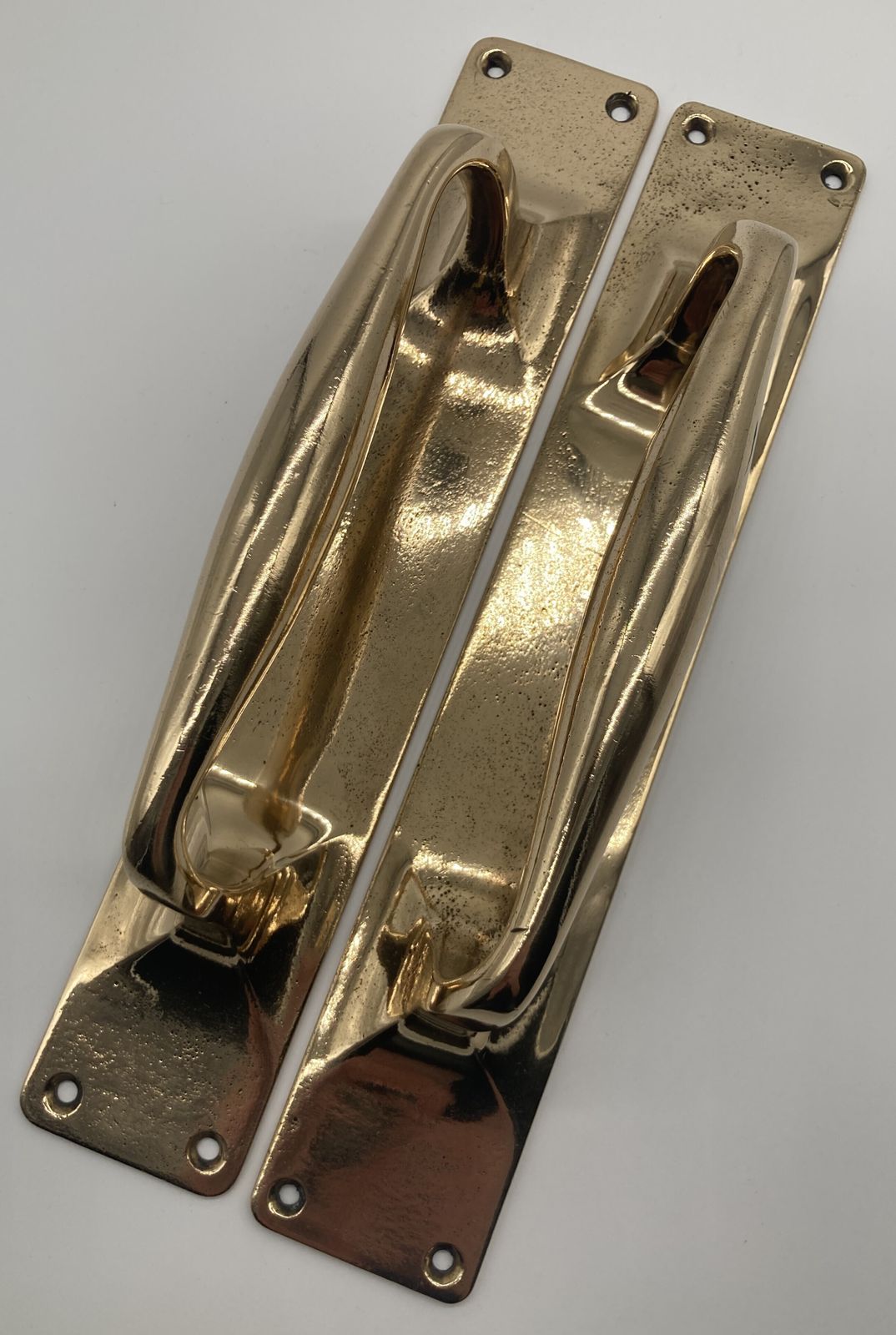 A Large Pair Of Edwardian Brass Door Handles photo furniture