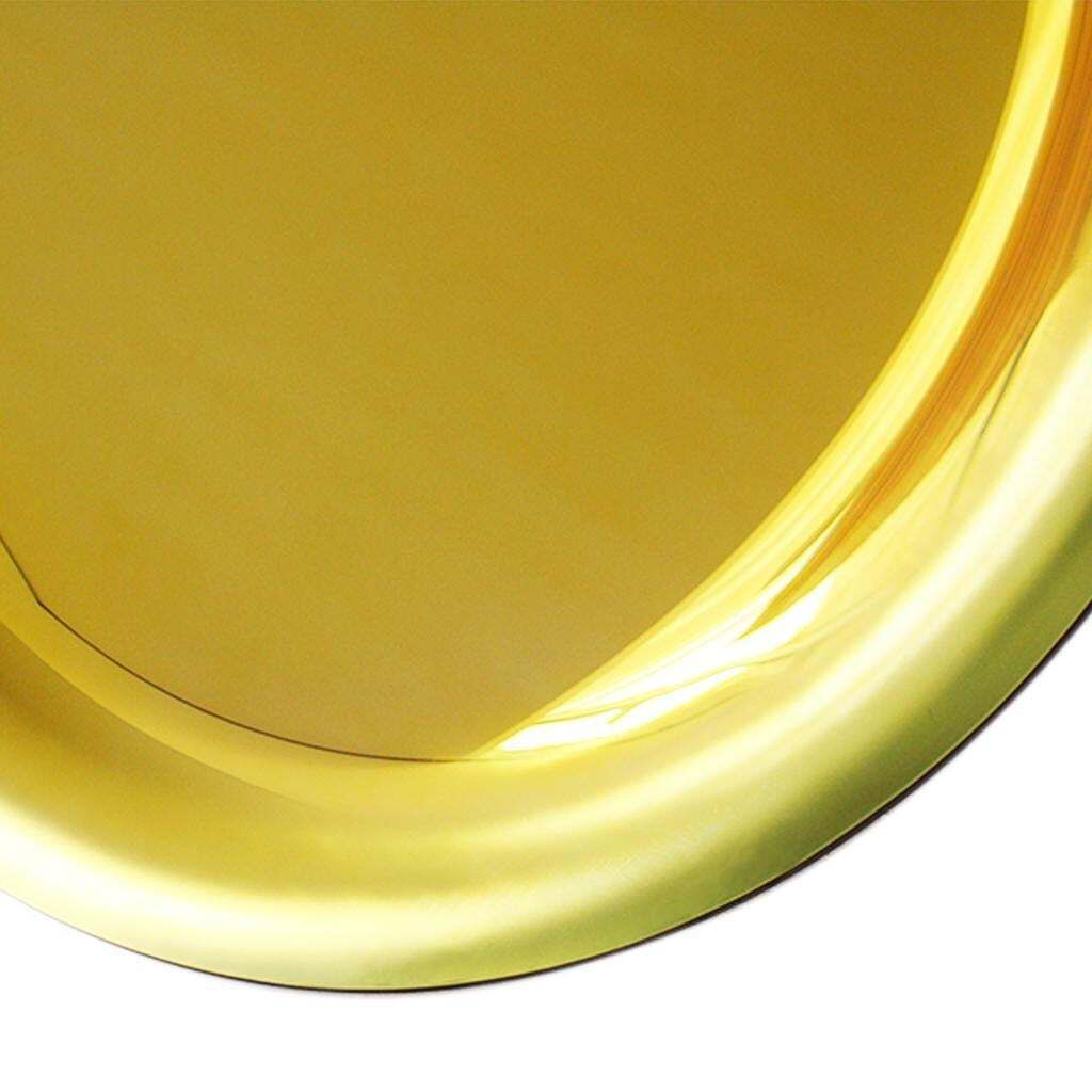 Modern Sculptural Concave Yellow Glass French Mirror photo vinterior