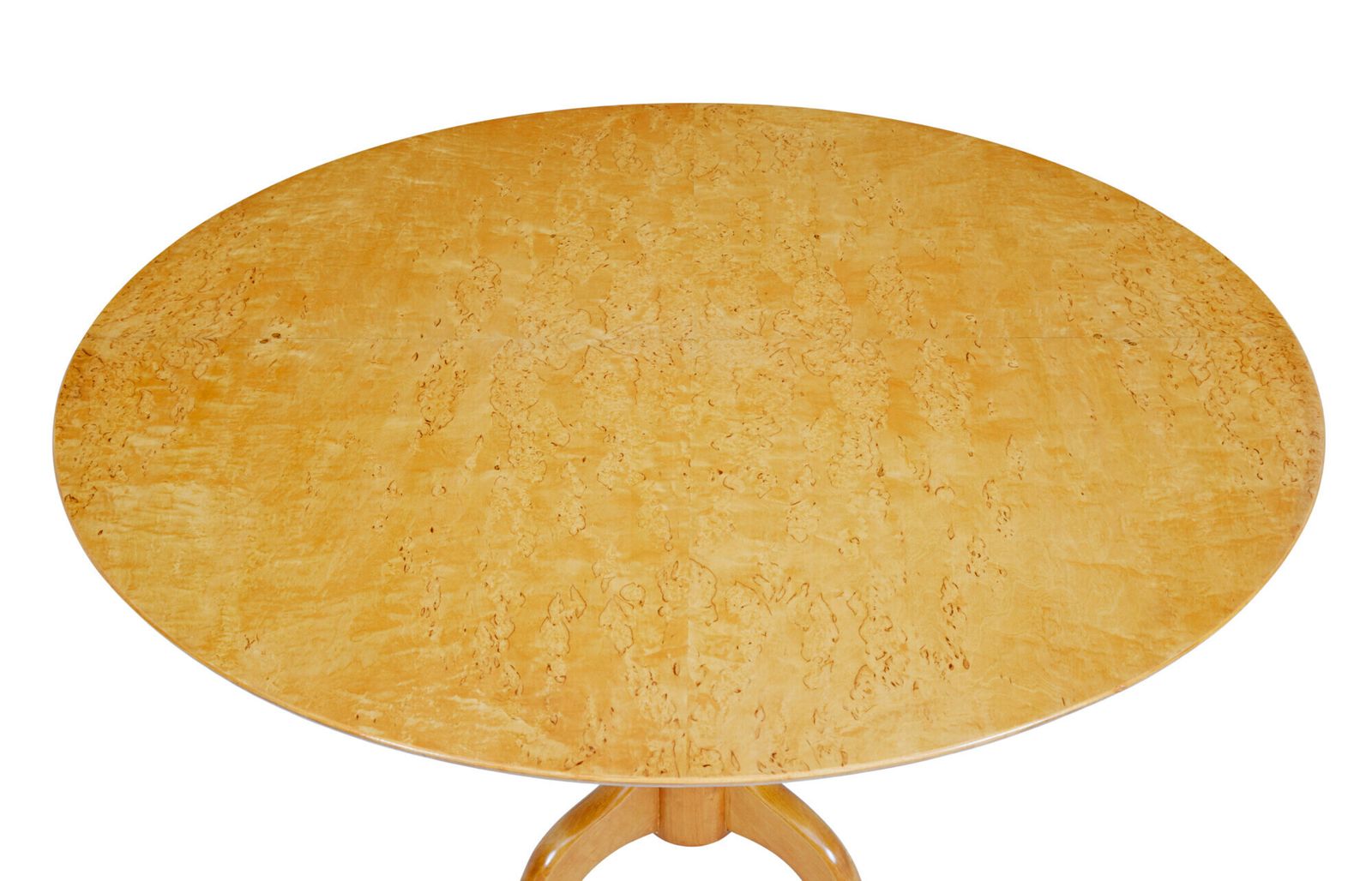 Swedish Mid Century Circular Birch Occasional Table photo 1045.0