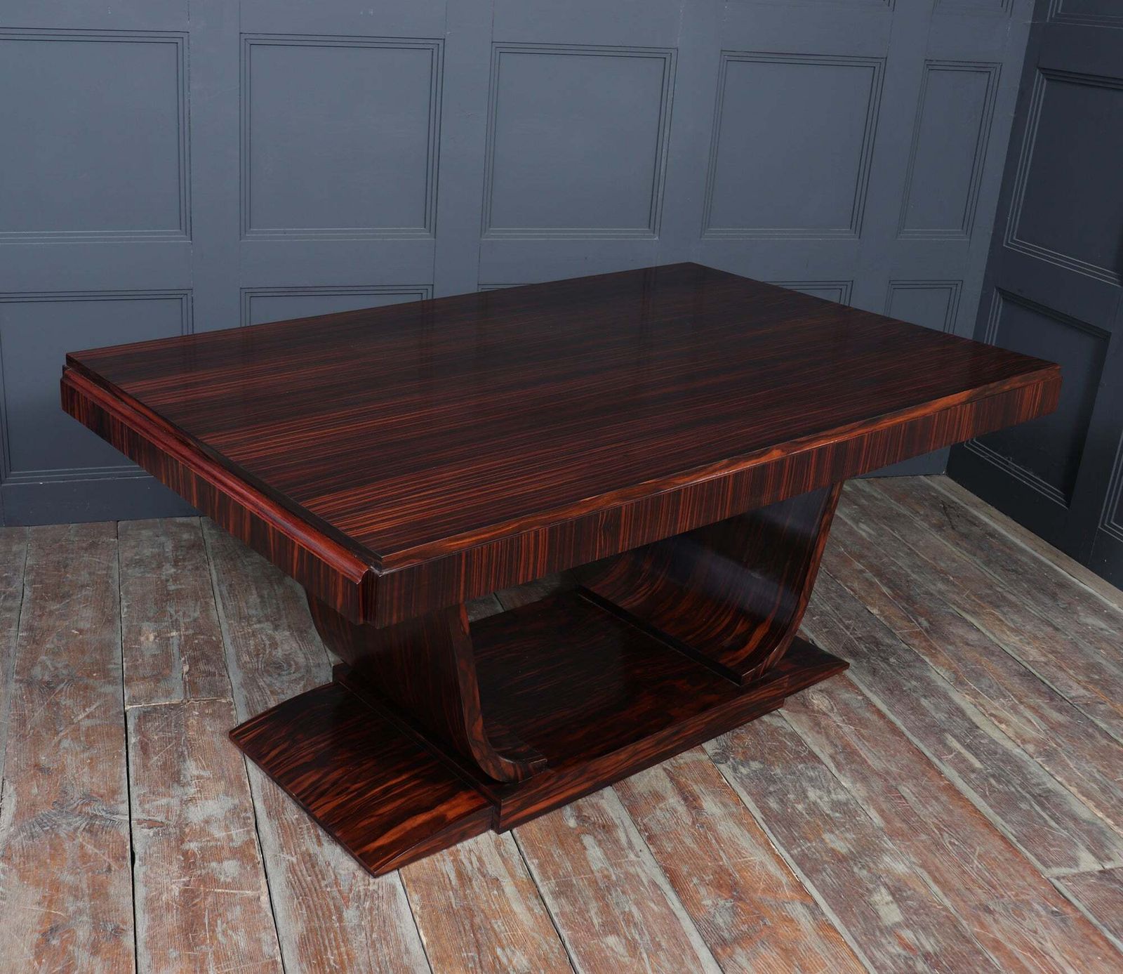 French Art Deco Dining Table In Macassar Ebony photo buy