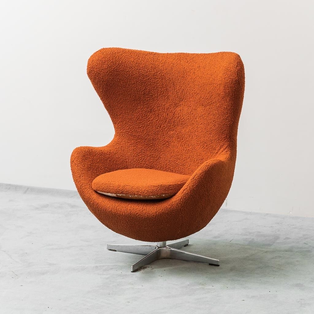 Bouclé Armchair Jacobsen Style 70s Vintage Modernism