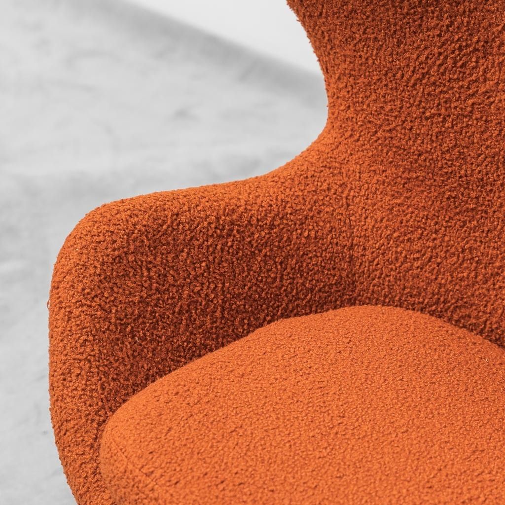 Bouclé Armchair Jacobsen Style 70s Vintage Modernism photo for sale