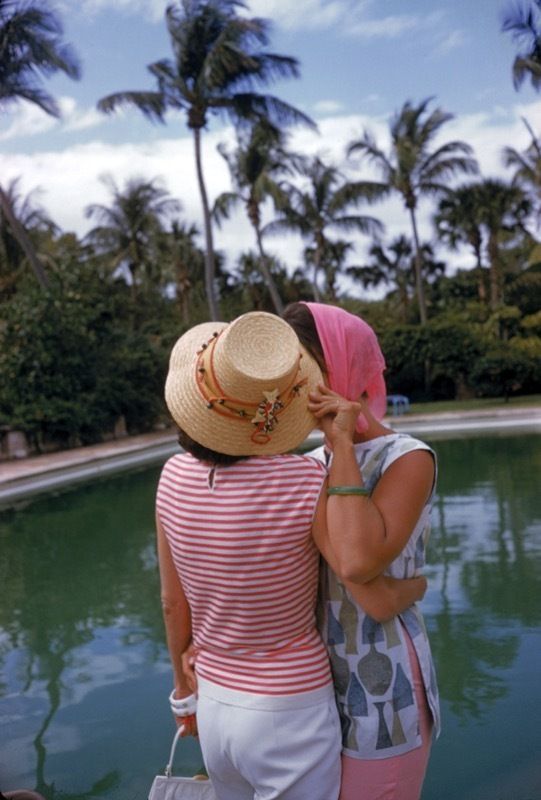 Slim Aarons 'Poolside Secrets' Framed White